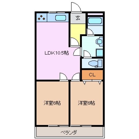 津駅 徒歩18分 4階の物件間取画像